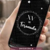 Convite Animado Céu Estrelado exibido em celular, com fundo preto, estrelas brilhantes, efeitos cintilantes e animações delicadas inspiradas em uma noite iluminada para festa de 15 anos.