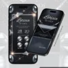 Parte interna do Convite de 15 Anos Discoteca Interativo Premium exibindo painel elegante com moldura iluminada, elementos metálicos prateados, bolas espelhadas e botões interativos para dress code, localização, confirmação de presença e sugestões de presente.