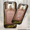 Tela de dress code e sugestões de presente do Convite de 15 Anos Realeza, com moldura rosé gold, coroa real, cenário de castelo encantado e informações interativas para convidados.