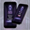 Convite Interativo Euphoria Premium para 15 anos com visual neon em tons de roxo, globo espelhado, efeitos luminosos, sugestões de presentes e dress code em formato de site.