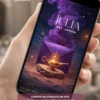 Convite Interativo Premium Aladdin em formato de site, com lâmpada mágica dourada, tons de roxo, detalhes orientais e visual inspirado nos contos árabes. Convite digital premium para festa de 15 anos.